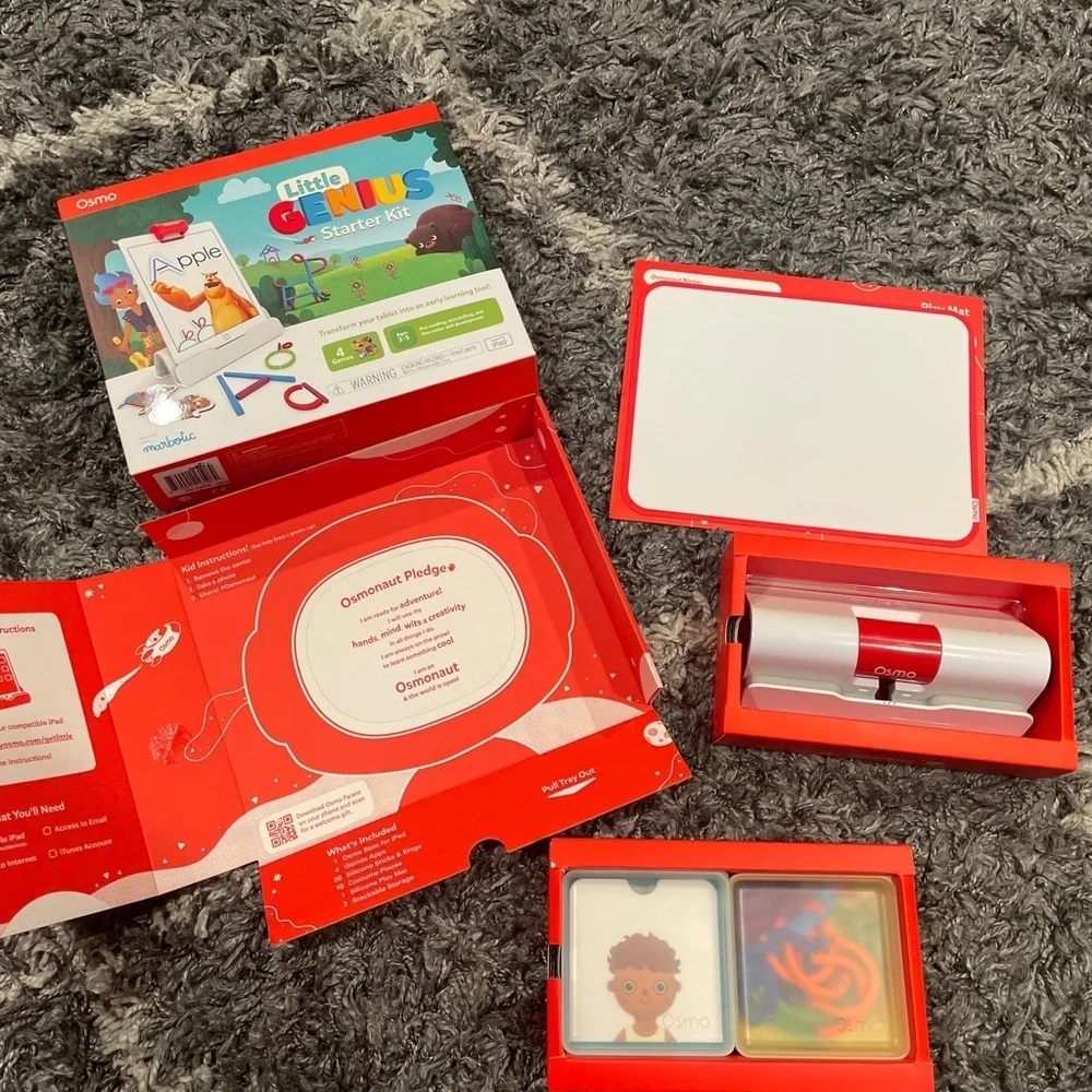 Osmo Little Genius Starter Kit Learning Games for Ipad Tablet Ages 3-5 STEM